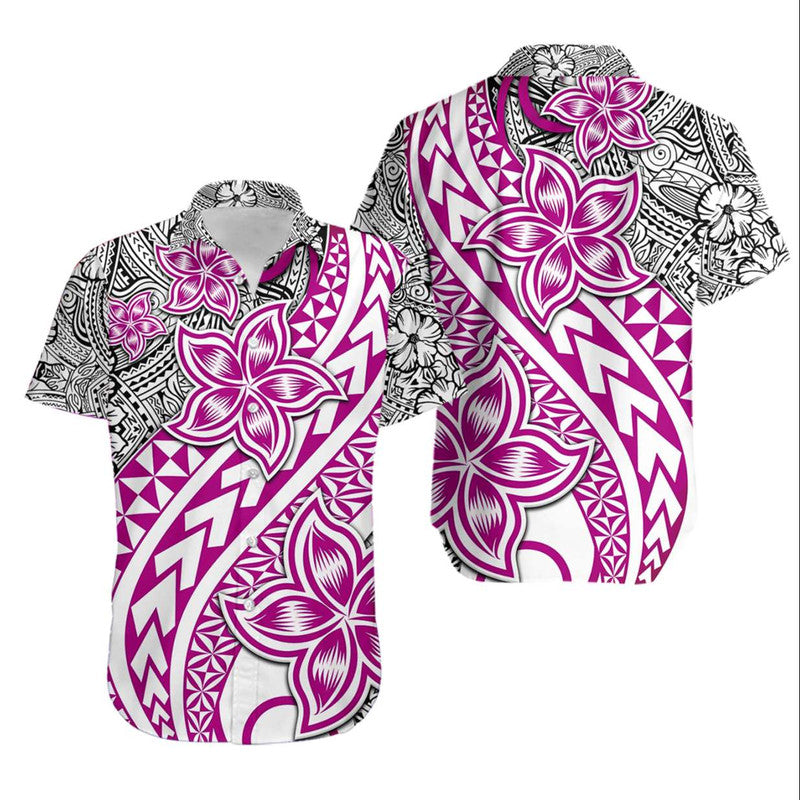 Traditional Polynesian Tribal Tattoo Retro Hawaiian Shirt Pink