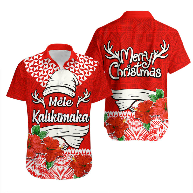 Hawaii Hibiscus Flower Mele Kalikimaka Hawaiian Shirt
