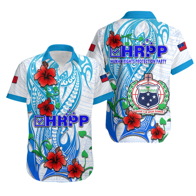 Special Samoa HRPP Party Hawaiian Shirt Tribal Samoan Hibiscus Design