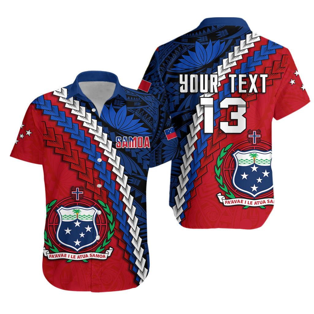 Custom Personalised Samoa Polynesian Hawaiian Shirt Quotes - Custom Text and Number