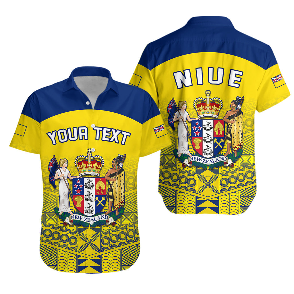 Custom Personalised Niue Hawaiian Shirt Rock of Polynesia Golden
