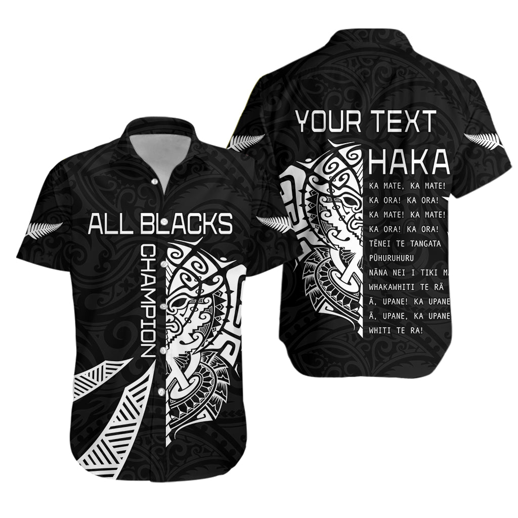 Custom Personalised New Zealand Rugby Hawaiian Shirt Haka All Black mix Ta Moko