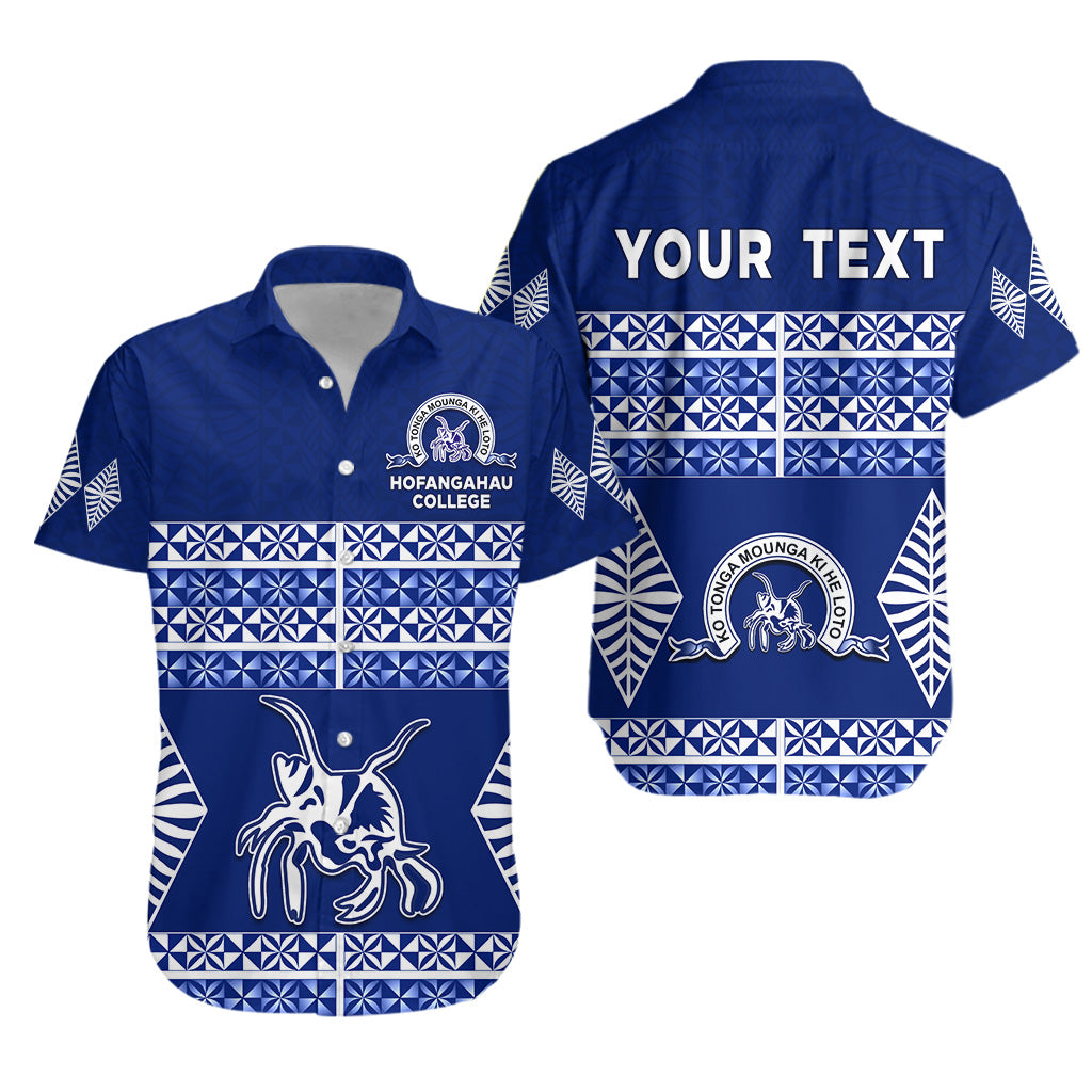 Custom Personalised Hofangahau College Hawaiian Shirt 'Eua Tonga Pattern