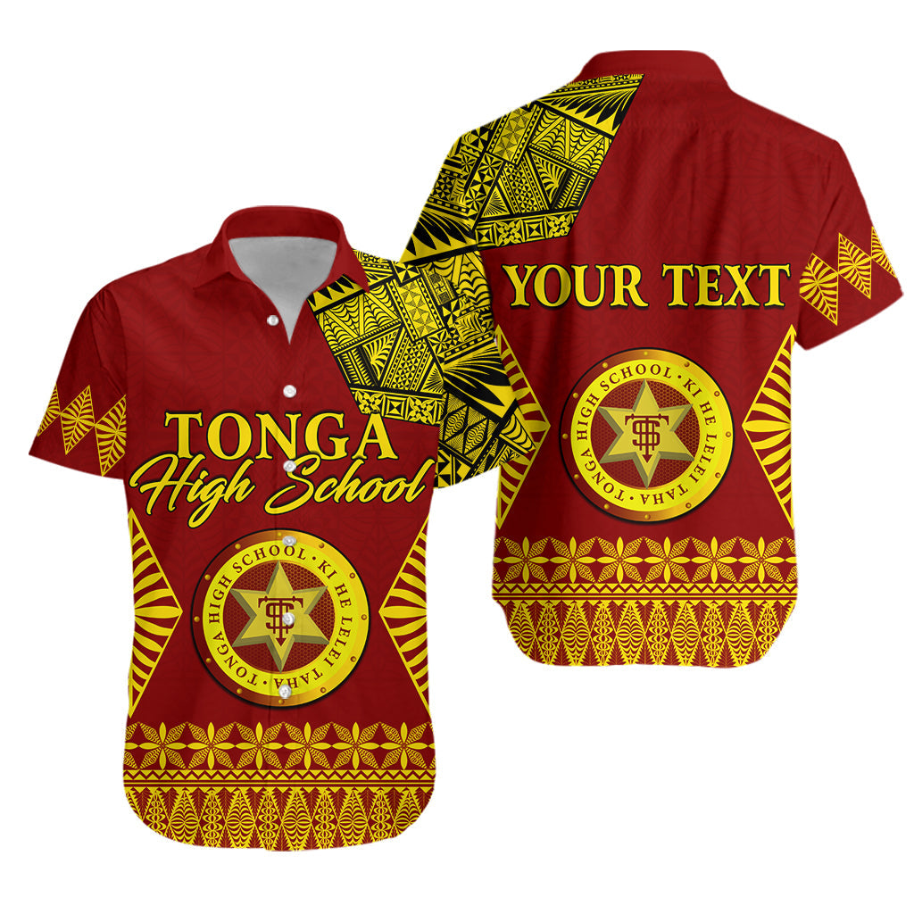 Custom Personalised Tonga High School Hawaiian Shirt Tongan Ngatu