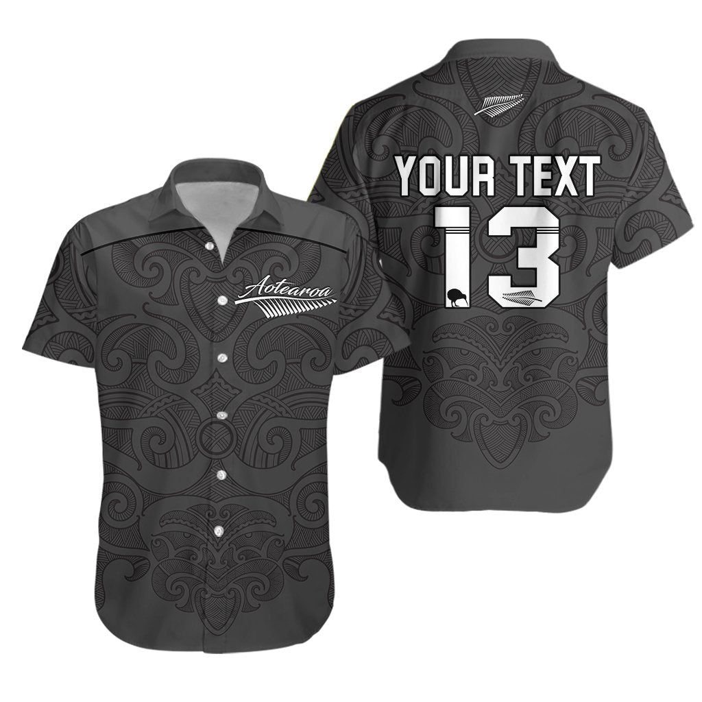 Custom Personalised Maori 2021 Hawaiian Shirt - Aotearoa Tattoo - Custom Text and Number