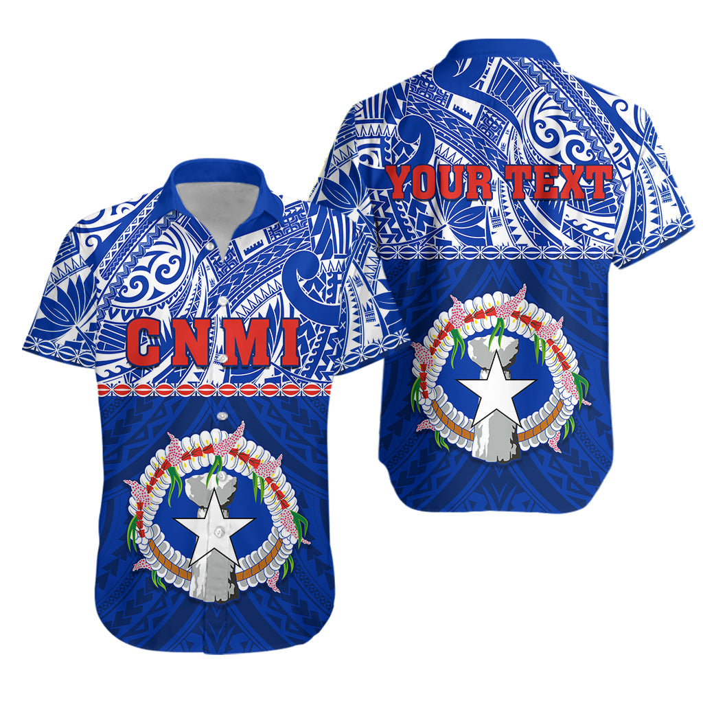 Custom Personalised Northern Mariana Islands Hawaiian Shirt - Polynesian CNMI Coat of Arms