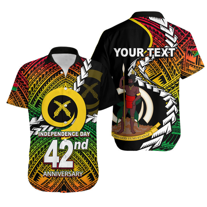 Custom Personalised Vanuatu Independence Day 42nd Anniversary Hawaiian Shirt