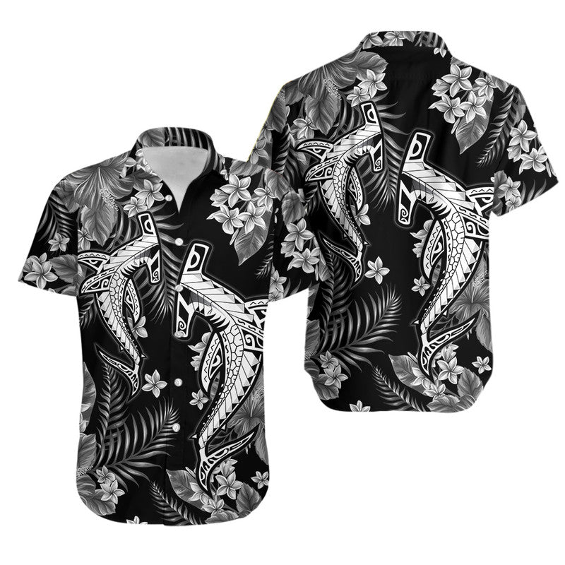Hawaii Summer Colorful Shark Hawaiian Shirt Gray