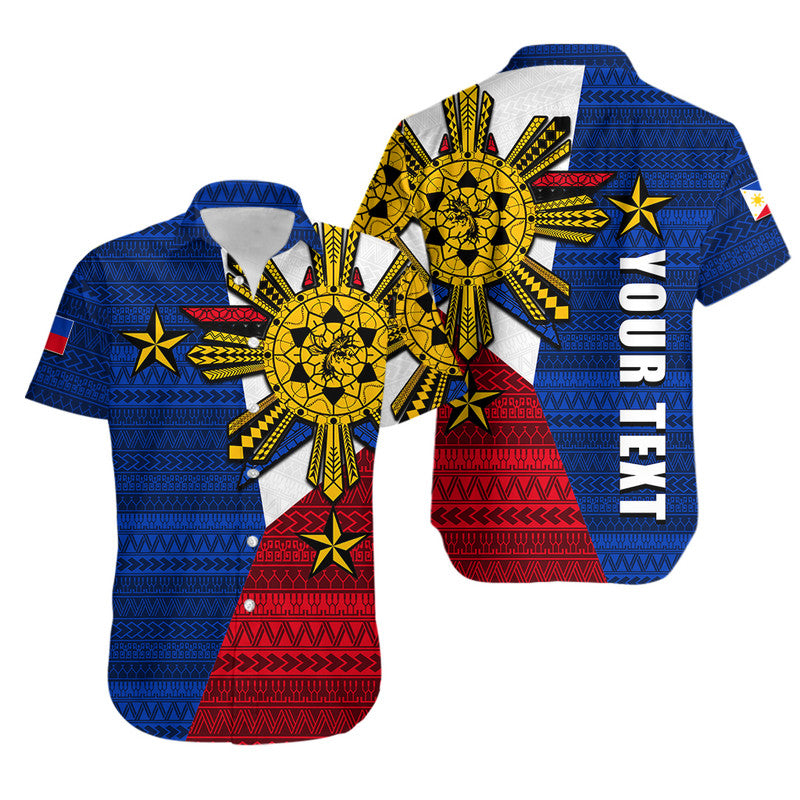 Custom Personalised Filipino Hawaiian Shirt Tribal Flag Style