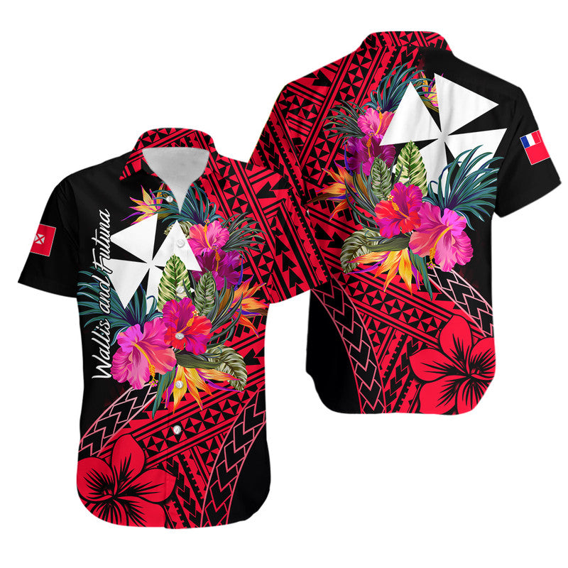 Wallis and Futuna Hawaiian Shirt Hibiscus Red No.1 Color