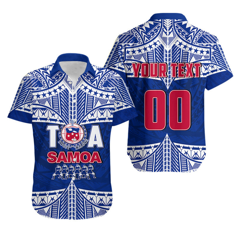 Custom Personalised And Number Toa Samoa Rugby Hawaiian Shirt Siva Tau