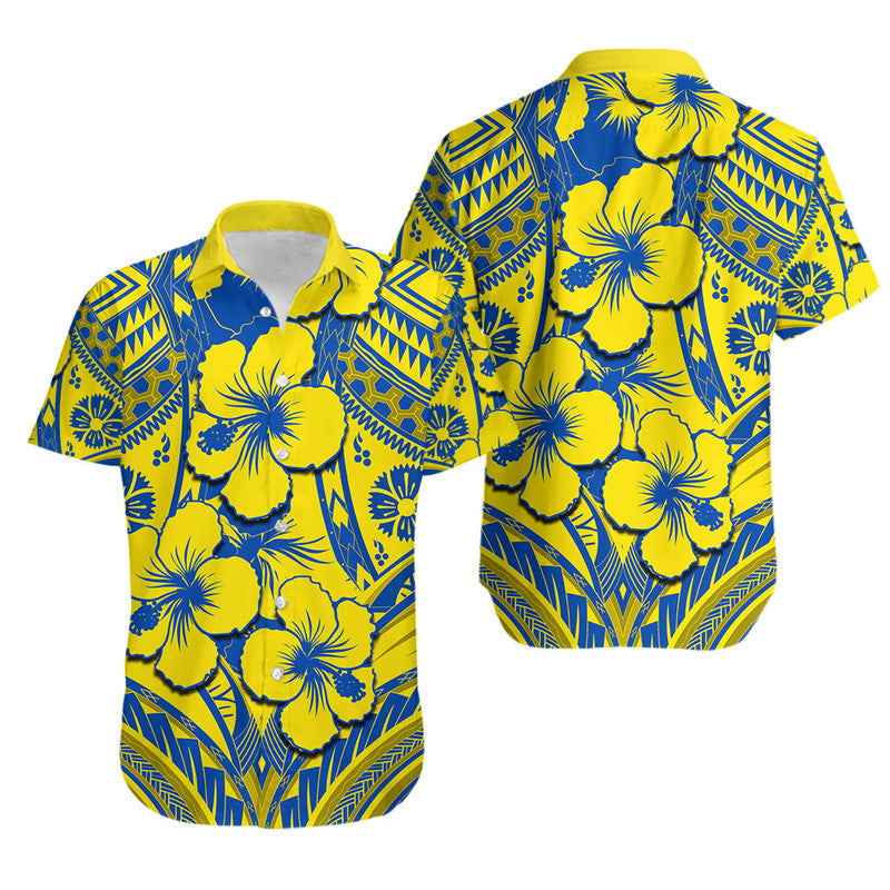 Hibiscus Hawaiian Shirt Fiji Patterns Yellow