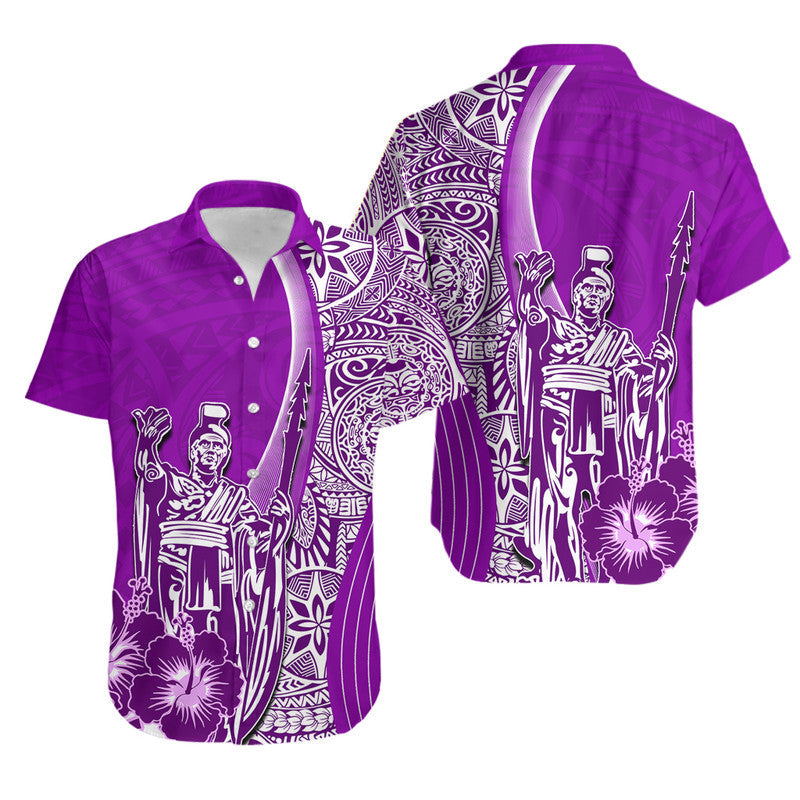 Hawaiian King Kamehameha Hawaiian Shirt Vibe Purple Style