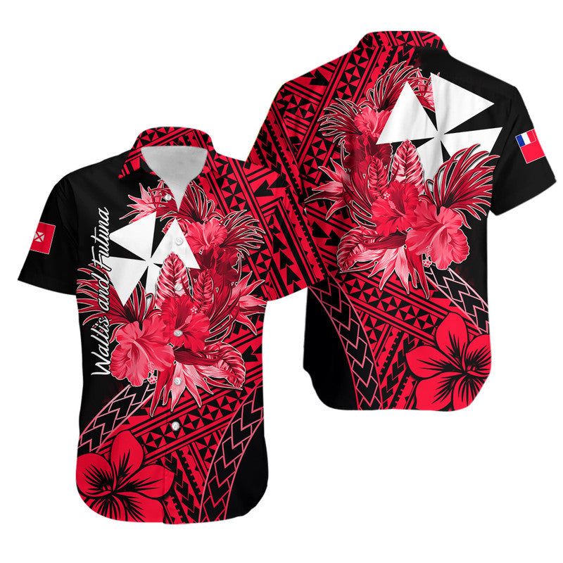 Wallis and Futuna Hawaiian Shirt Hibiscus Red No.2 Color
