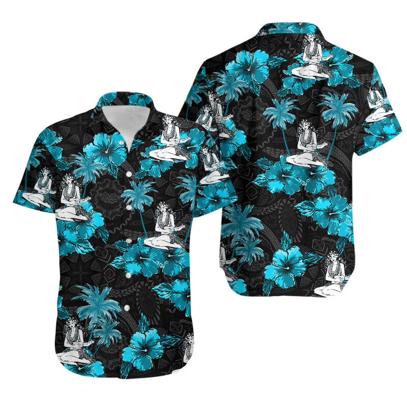 Hawaiian Shirt - Hawaii Summer Hula Girl No.3
