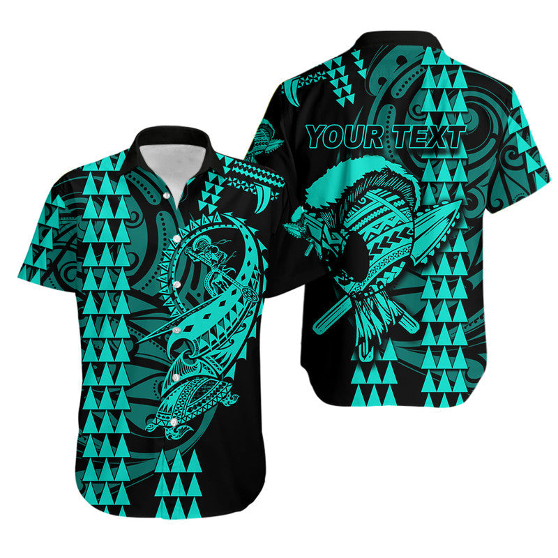 Custom Personalised Hawaii Polynesian Warrior Kakau Hawaiian Shirt - Green