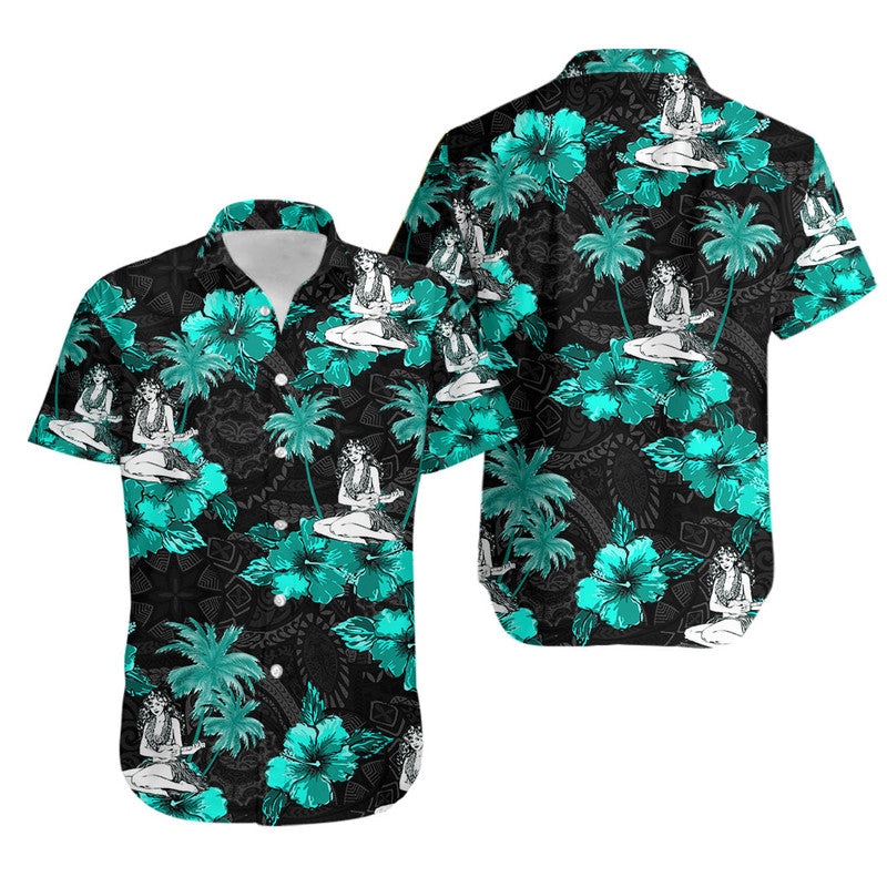 Hawaiian Shirt - Hawaii Summer Hula Girl No.4