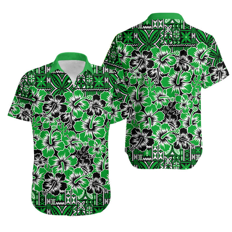 Fiji Hibiscus Festival Hawaiian Shirt Green