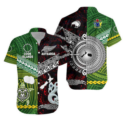 Matching Clothes For Couples New Zealand And Cook Islands Combo Dress And Shirt Together Red