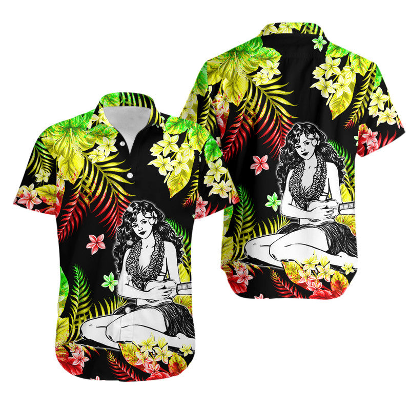 Hawaii Summer Colorful Hula Girl Hawaiian Shirt Reggage