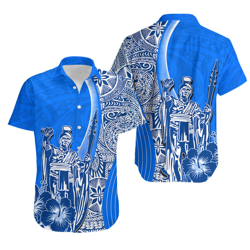 Hawaiian King Kamehameha Hawaiian Shirt Vibe Blue Style