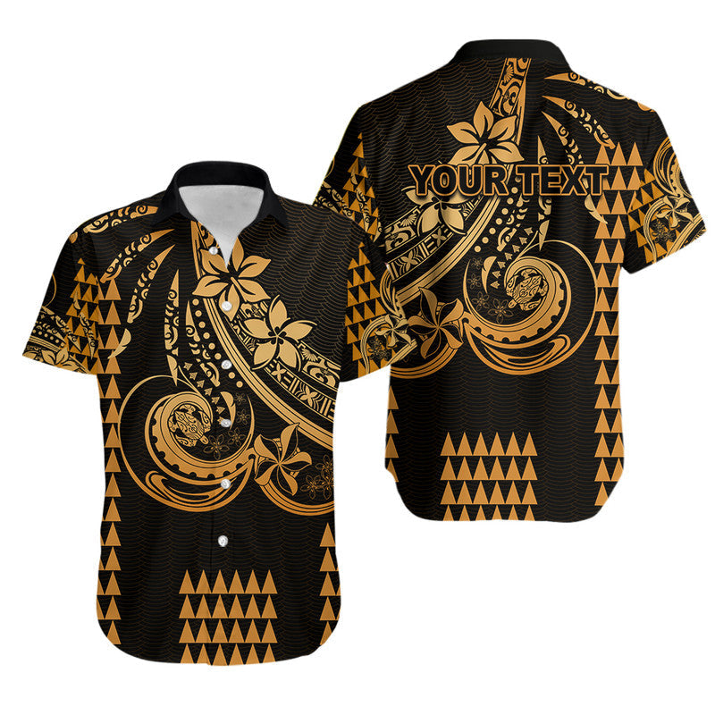 Custom Personalised Kakau Hawaiian Polynesian Hawaiian Shirt KID Gold