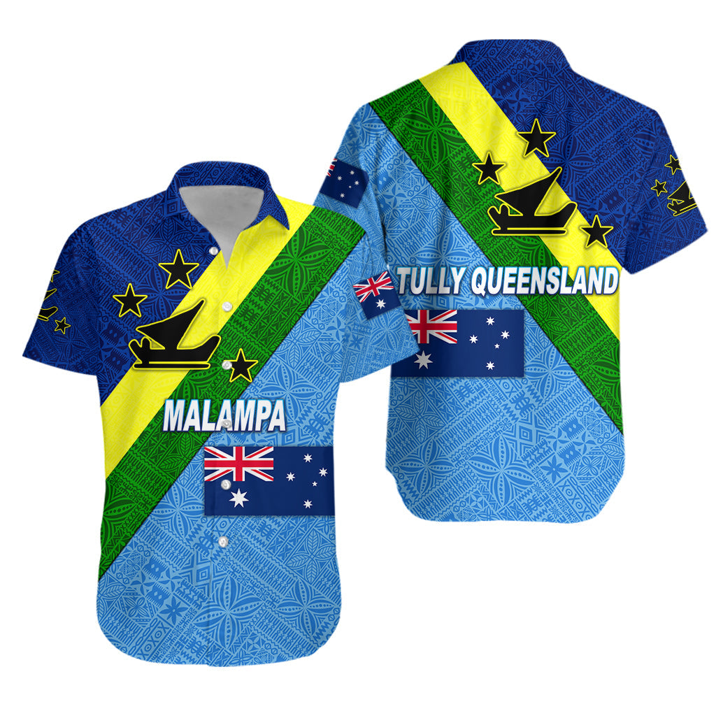 Tully Queensland - Vanuatu Malampa And Australia Flag Hawaiian Shirt Simple Style