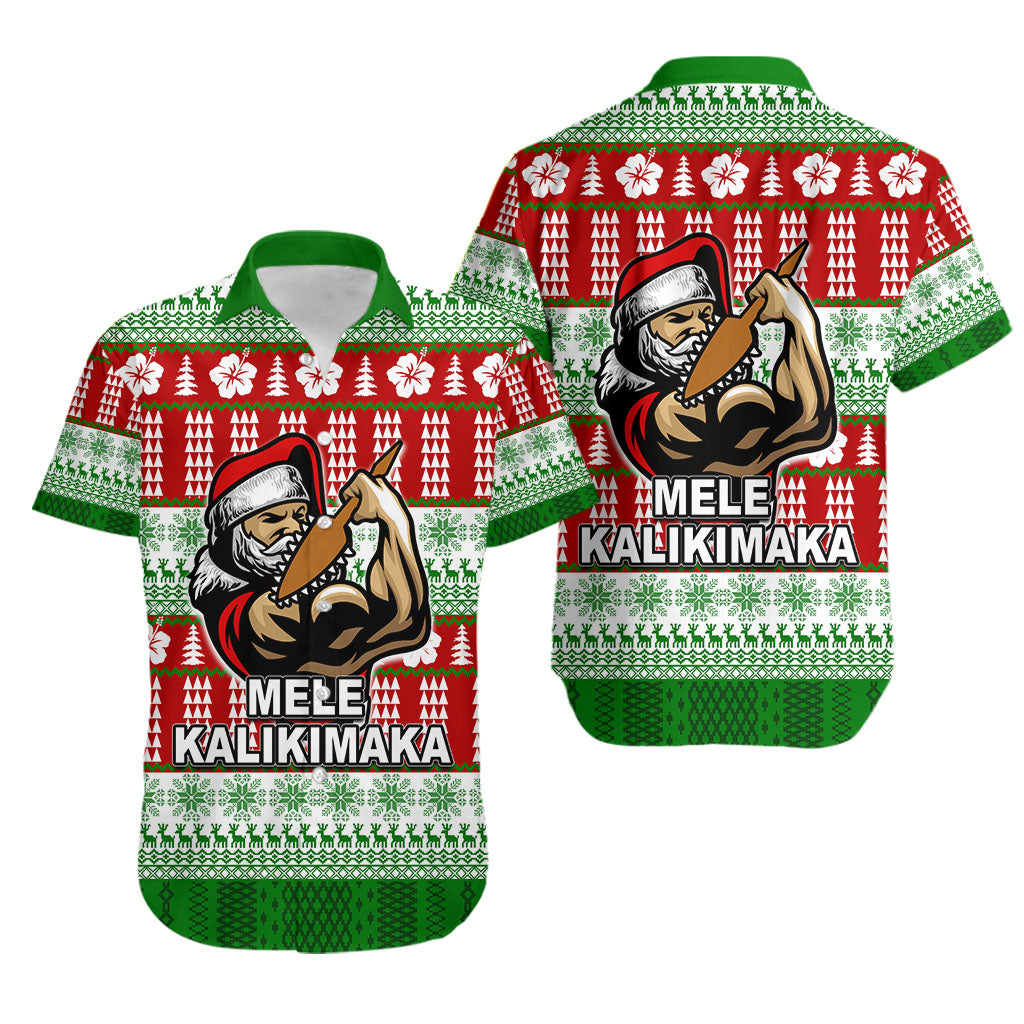 Hawaiian Santa Claus Warrior Hawaiian Shirt Christmas