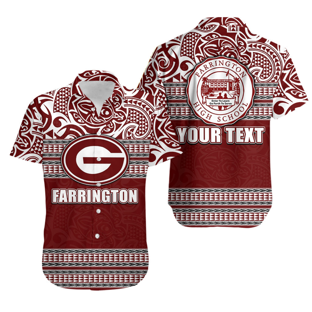 Custom PersonalisedHawaii Farrington High School Hawaiian Shirt No.1
