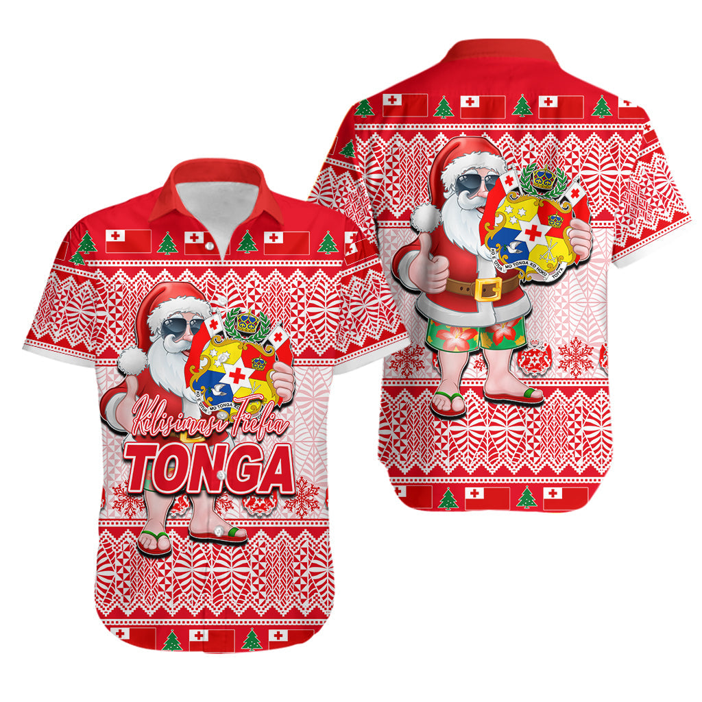 Tonga Christmas Hawaiian Shirt Cool Santa Claus