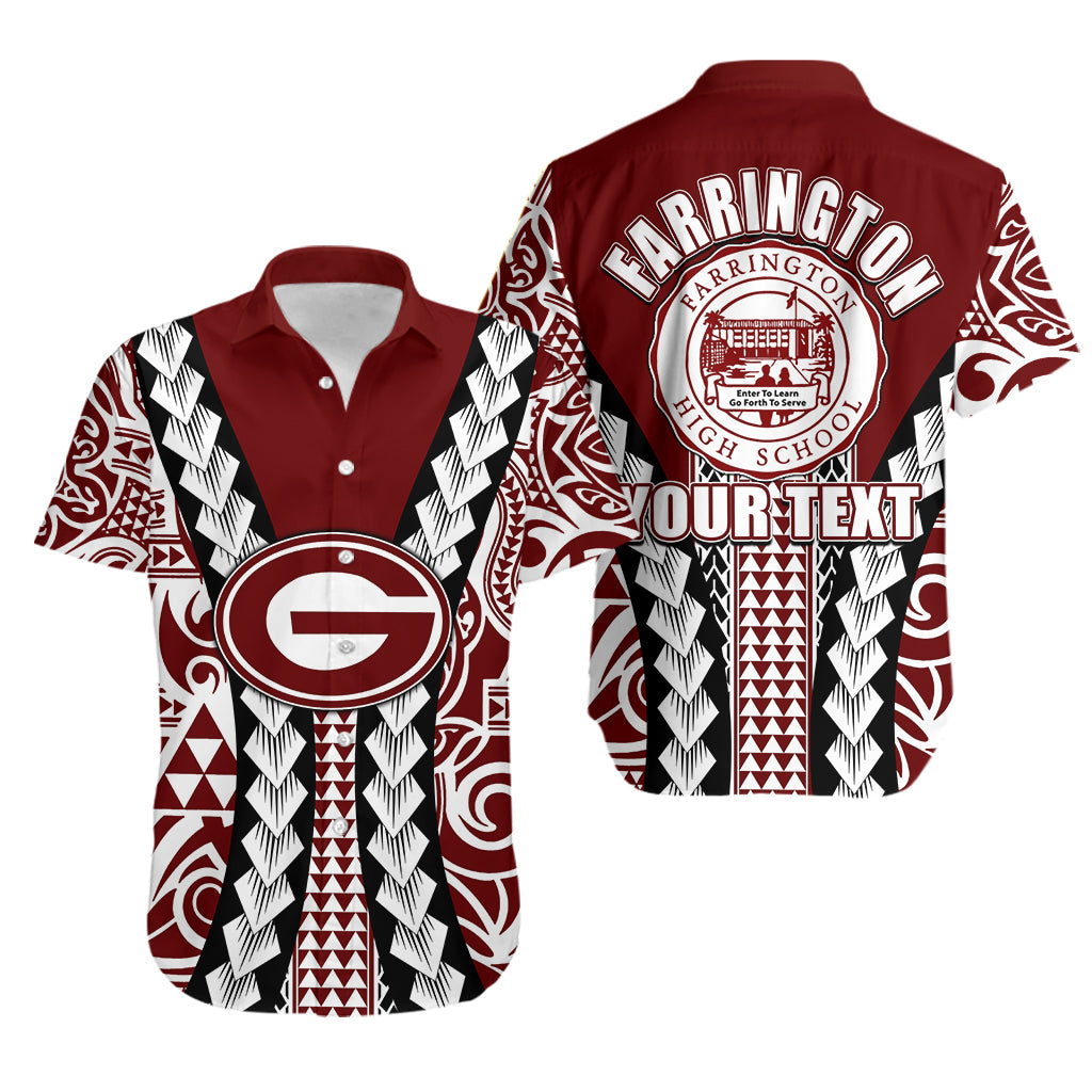 Custom PersonalisedHawaii Farrington High School Hawaiian Shirt No.2