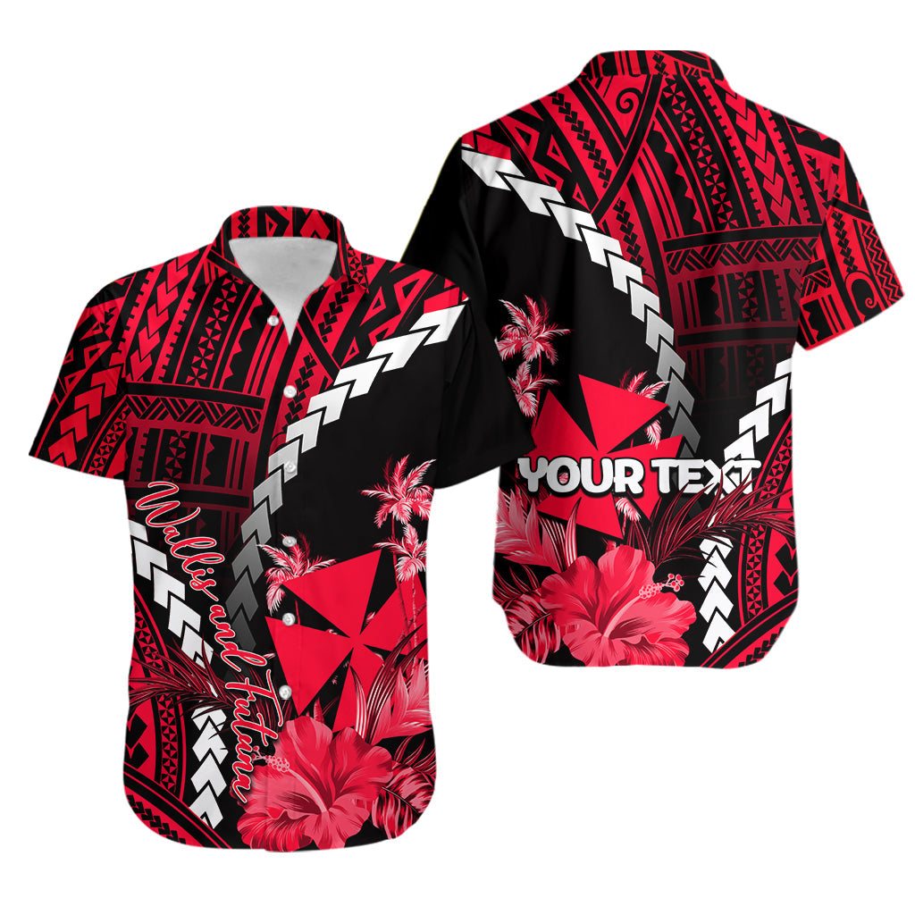 Custom PersonalisedWallis and Futuna Hawaiian Shirt Polynesian Style Red Color
