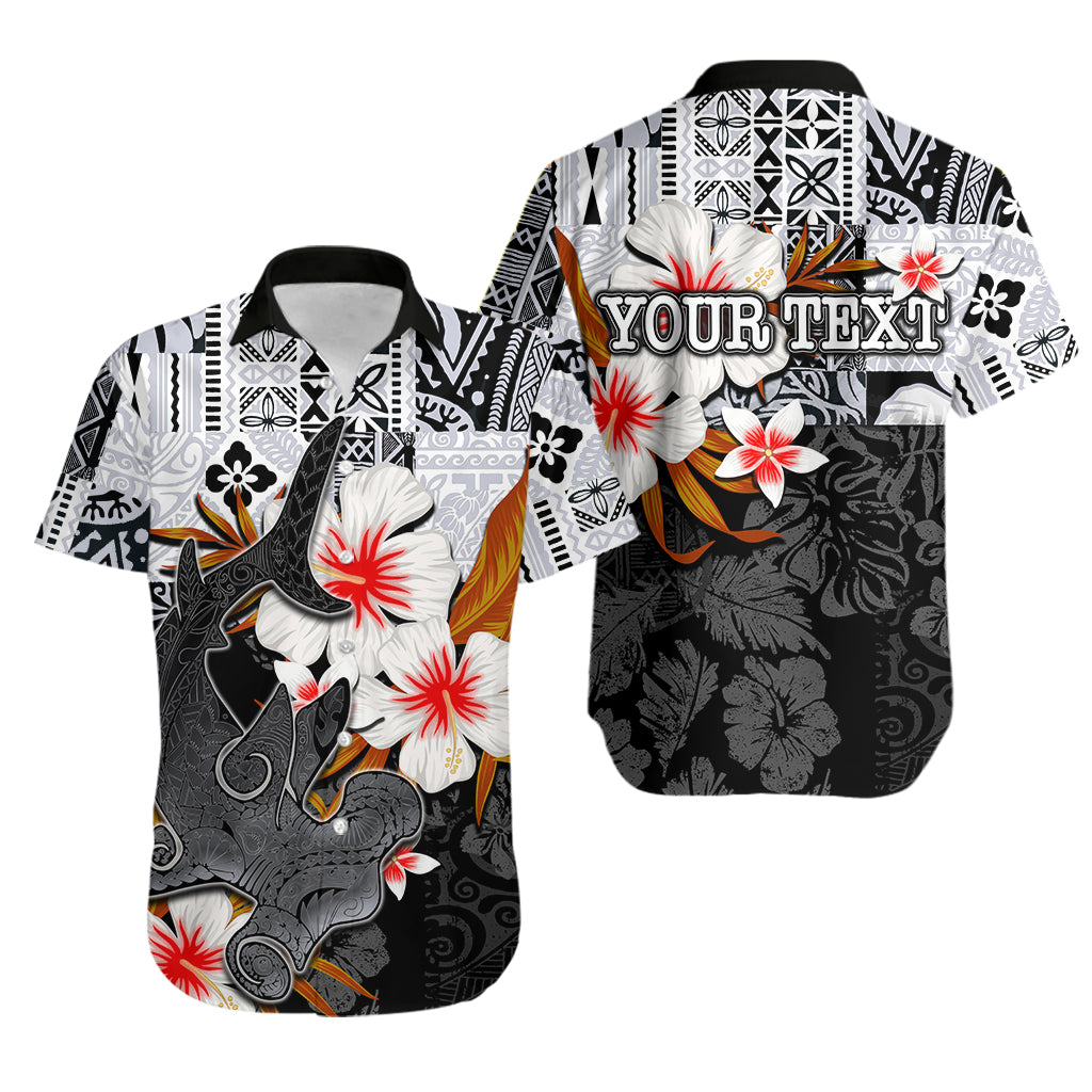 Custom Personalised Hammerhead shark Hawaiian Shirt Hawaii Style White