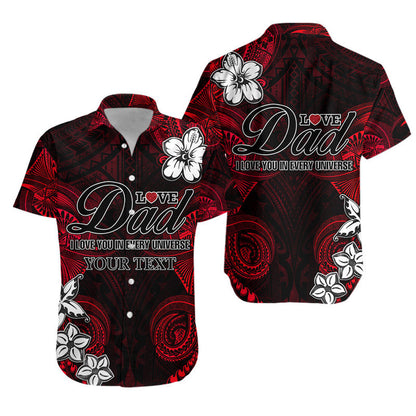 (Custom Personalised) Matching Outfit For Couple Combo Dress And Shirt Polynesian Fathers Day I Love You In Every Universe Red