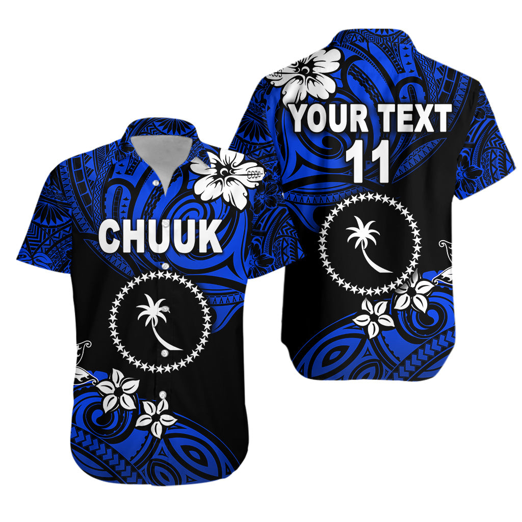 Custom Personalised FSM Chuuk Hawaiian Shirt Unique Vibes - Blue