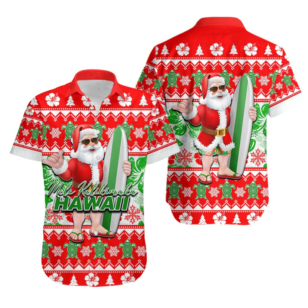 Hawaii Mele Kalikimaka Christmas Hawaiian Shirt Cool Santa Claus