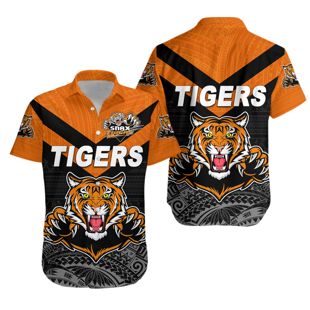 Papua New Guinea Lae Snax Tigers Hawaiian Shirt Rugby Original Style - Black