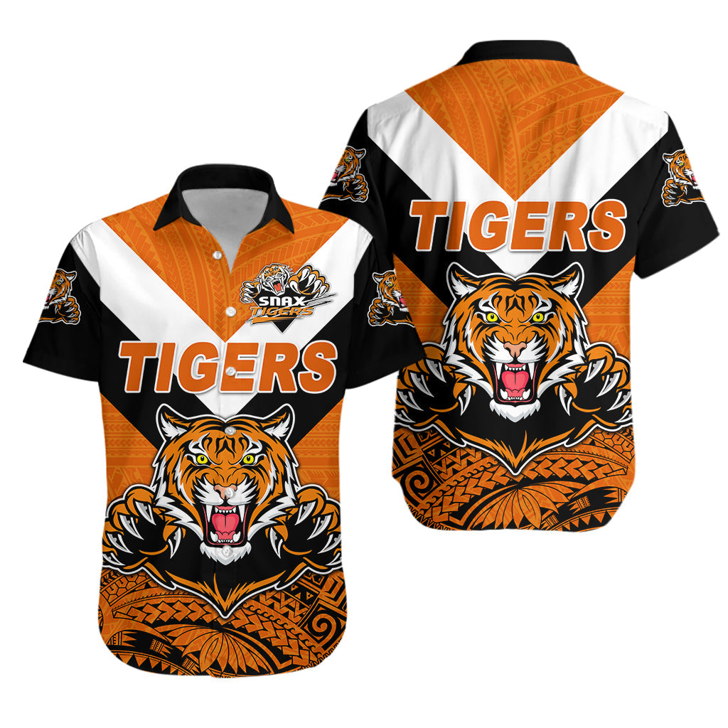 Papua New Guinea Lae Snax Tigers Hawaiian Shirt Rugby Simple Style - Black