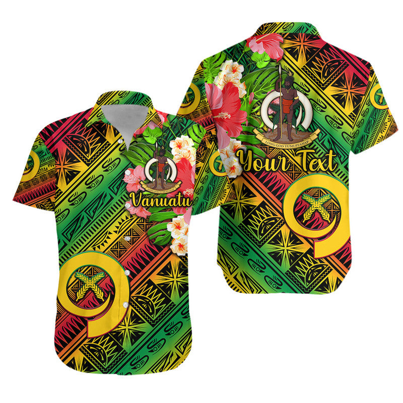 Custom Personalised Vanuatu Hawaiian Shirt Independence Be Proud Vanuatu Flag - Gradient Vibes