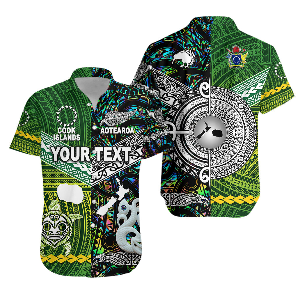 Custom Personalised New Zealand Maori Aotearoa Hawaiian Shirt Cook Islands Together - Paua Shell
