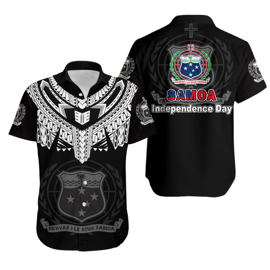 Samoa Independence Day Tribal Tattoo Coat Of Arms Hawaiian Shirt No.4