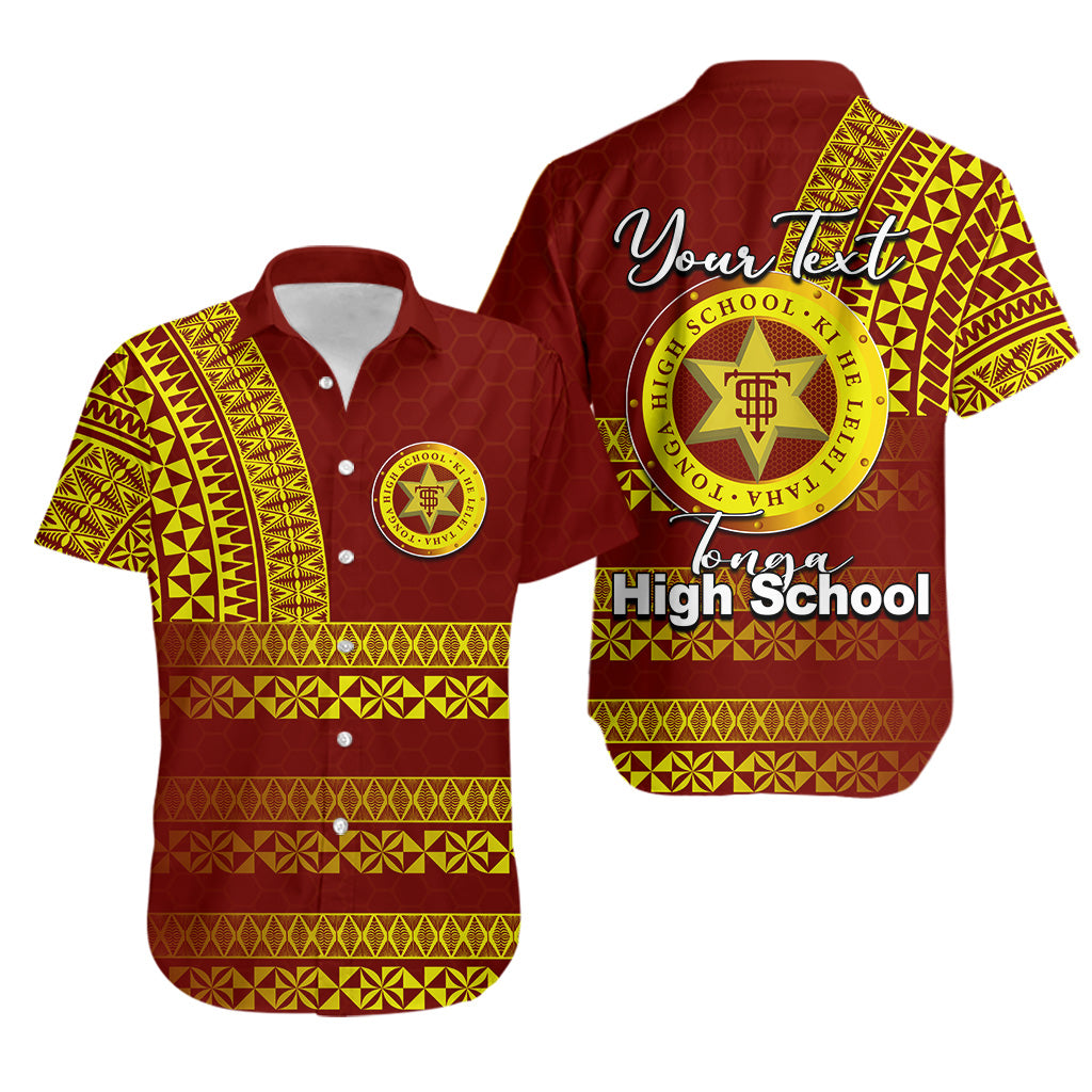 Custom PersonalisedTonga High School Hawaiian Shirt Tonga Tattoo Style