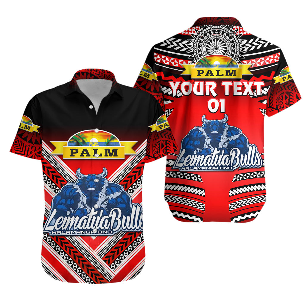 Custom Personalised Mate Ma'a Tonga Hawaiian Shirt Leimatu'a Bulls Creative Style - Red, Custom Text And Number