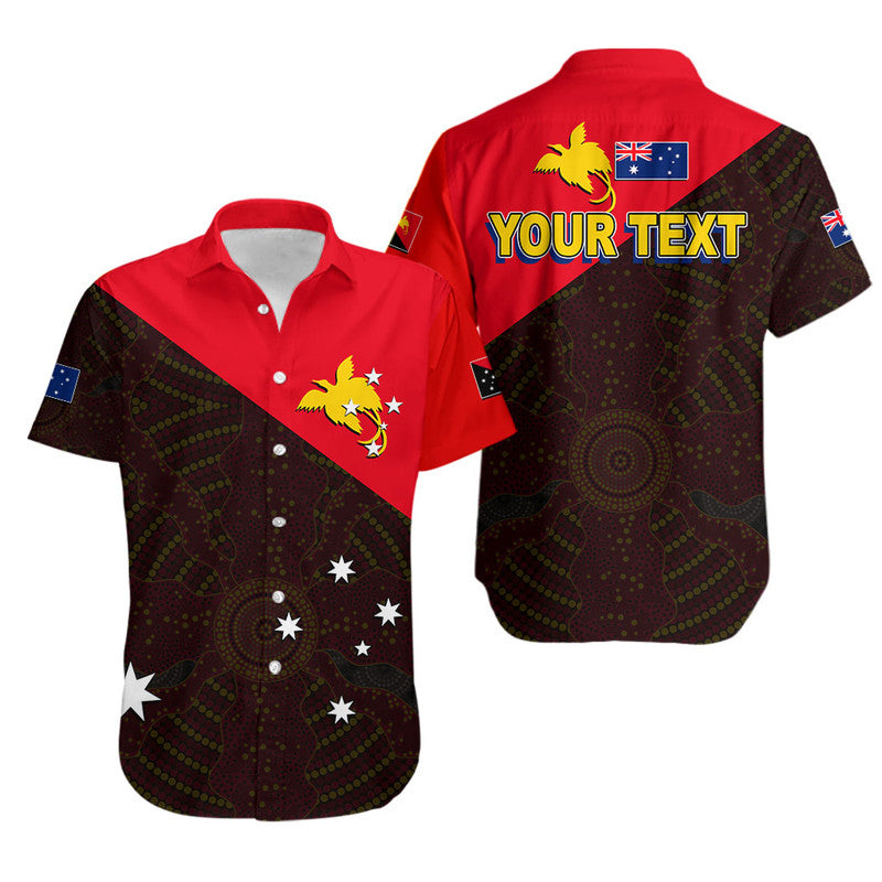 Custom Personalised Papua New Guinea And Australia Hawaiian Shirt