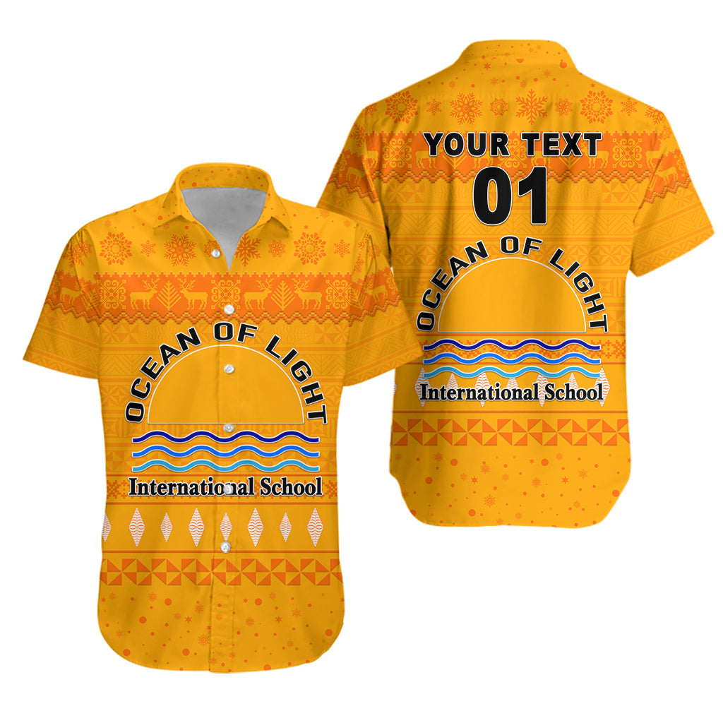 Custom Personalised Ocean of Light International School Christmas Hawaiian Shirt Simple Style