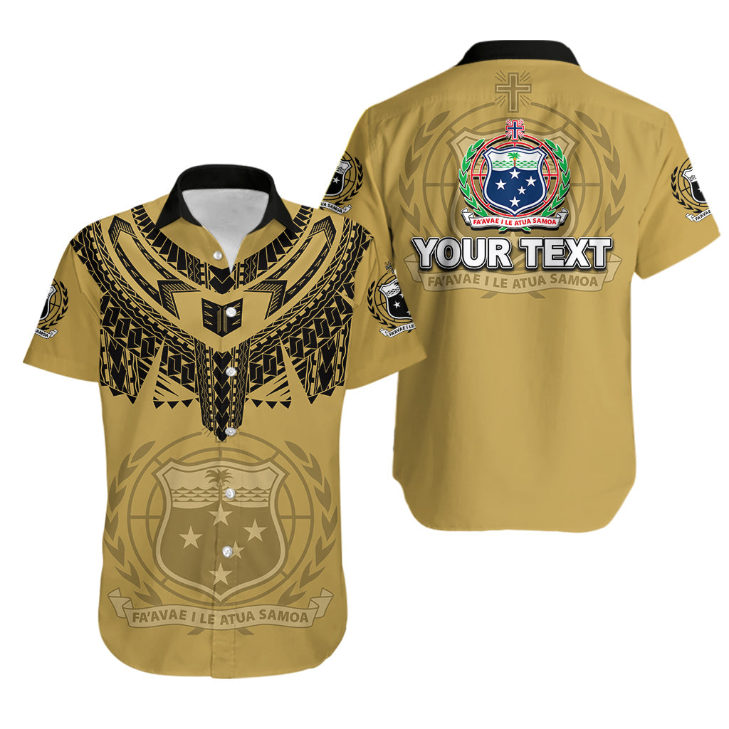Custom Personalised Samoa Tribal Tattoo Coat Of Arms Hawaiian Shirt No.2