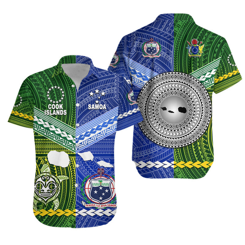 Samoa And Cook Islands Hawaiian Shirt Together