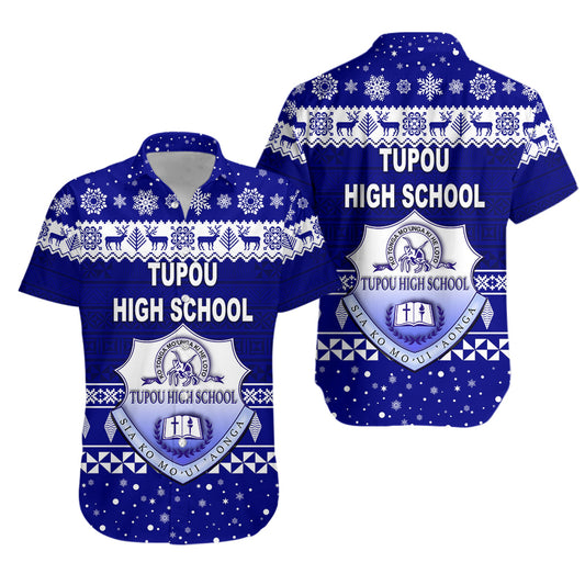 Tupou High School Christmas Hawaiian Shirt Simple Style