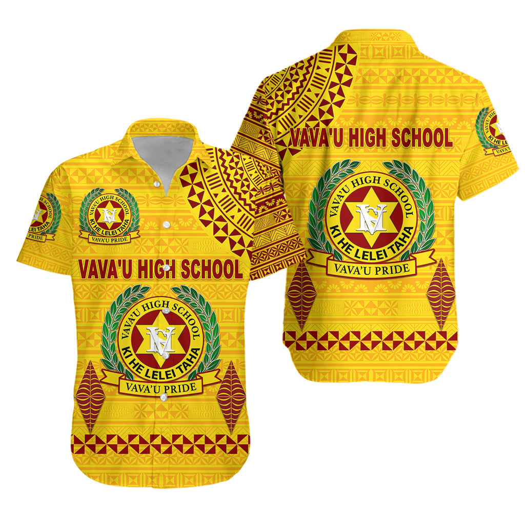 Tonga Vava'u High School Hawaiian Shirt Simple Style - Yellow