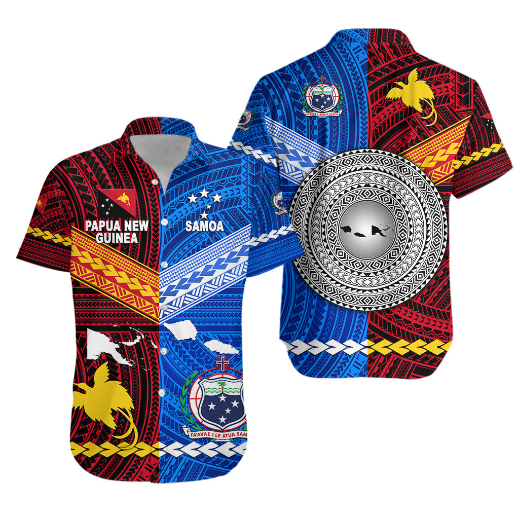 Papua New Guinea And Samoa Together Hawaiian Shirt